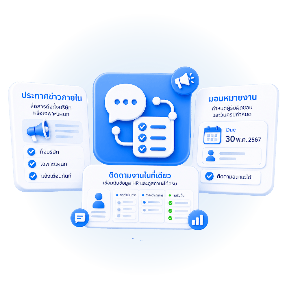 โปรแกรม HR HumanSoft เครื่องมือช่วยการทำงาน - Working Enhancements