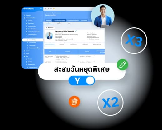 โปรแกรม HR HumanSoft จัดการวันหยุดพิเศษ - Manage Special holidays