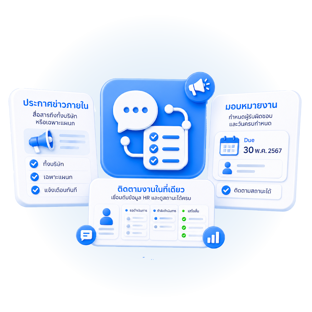 โปรแกรม HR HumanSoft เครื่องมือช่วยการทำงาน - Working Enhancements