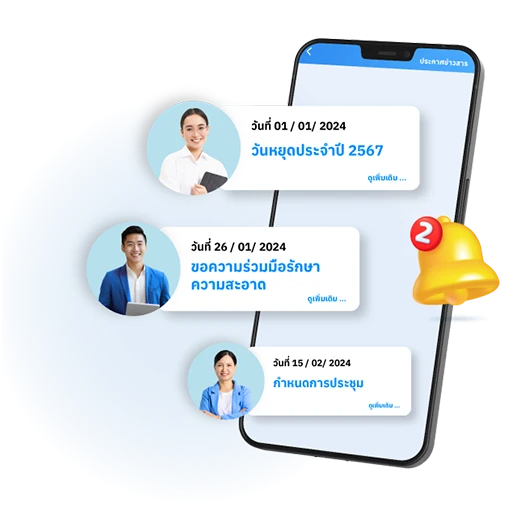 โปรแกรม HR HumanSoft sample screen สิทธิการเข้าถึงข้อมูล green check and orange gear
