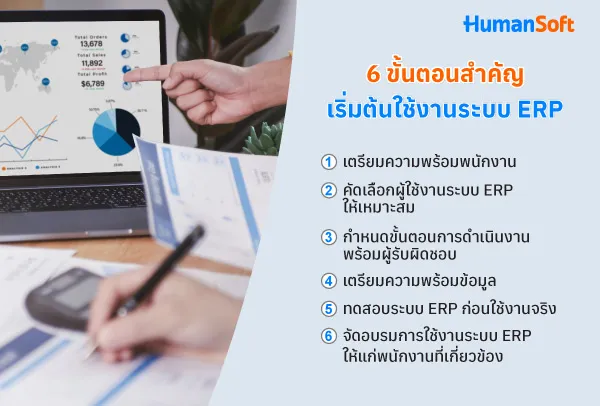 6 ขั้นตอนสำคัญในการเริ่มต้นใช้งานระบบ ERP