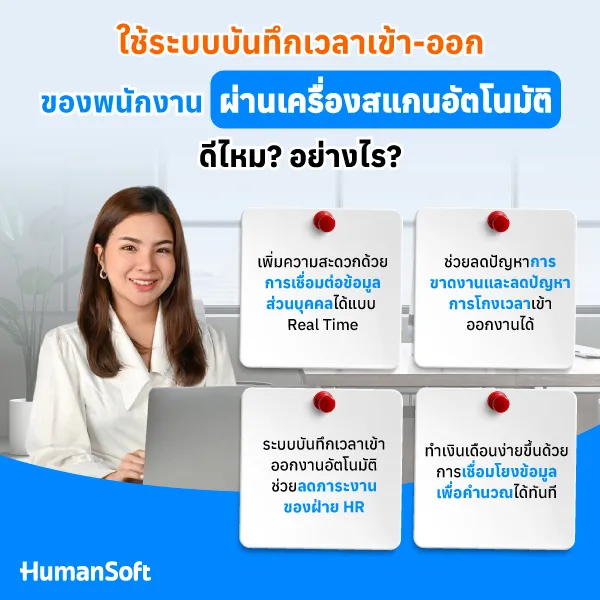 ระบบบันทึกเวลาเข้าออกของพนักงานผ่านเครื่องสแกนอัตโนมัติดีไหม