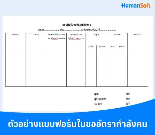 แจกแบบฟอร์มใบขออัตรากำลังคน Download ฟรี (รูปที่ 2)